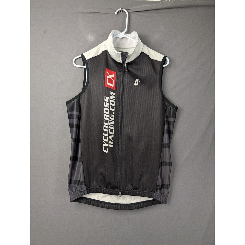 Hincapie Mens CyclocrossRacing.com Cycling Vest Black White Medium 5764